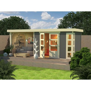 Karibu Gartenhaus-Set Terko 5 Fichtenholz terragrau 210 x 522 x 246 cm