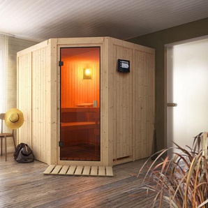 Karibu Karibu 68-mm-Systemsauna-Set Vasa Eckeinstieg