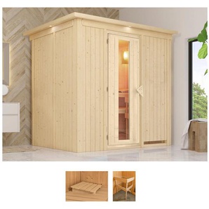 Karibu Sauna Bellin, BxTxH: 210 x 165 x 202 cm, 68 mm, ohne Ofen