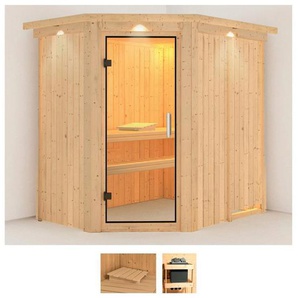 Karibu Sauna Clara, BxTxH: 165 x 210 x 202 cm, 68 mm, (Set) ohne Ofen