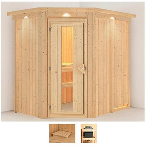 Karibu Sauna Clara, BxTxH: 165 x 210 x 202 cm, 68 mm, (Set) ohne Ofen