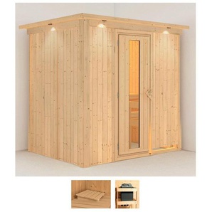 Karibu Sauna Finja, BxTxH: 210 x 165 x 202 cm, 68 mm, (Set) ohne Ofen