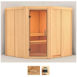 Karibu Sauna Jarin, BxTxH: 196 x 196 x 198 cm, 68 mm, (Set) ohne Ofen