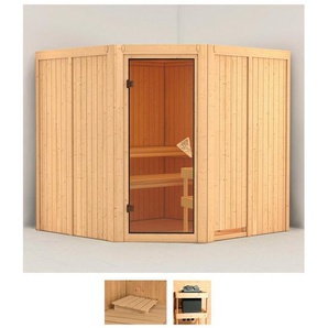 Karibu Sauna Jarin, BxTxH: 196 x 196 x 198 cm, 68 mm, (Set) ohne Ofen