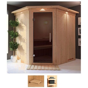 Karibu Sauna Laila, BxTxH: 210 x 184 x 202 cm, 68 mm, (Set) ohne Ofen