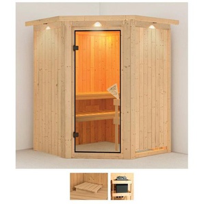 Karibu Sauna Larin, BxTxH: 165 x 165 x 202 cm, 68 mm, (Set) ohne Ofen