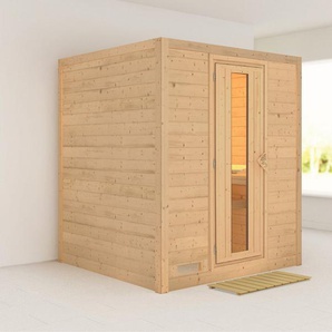 Karibu Sauna Menja, BxTxH: 196 x 196 x 200 cm, 40 mm, (Set) ohne Ofen