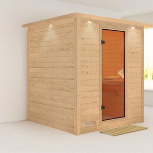 Karibu Sauna Menja, BxTxH: 224 x 210 x 206 cm, 40 mm, (Set) ohne Ofen