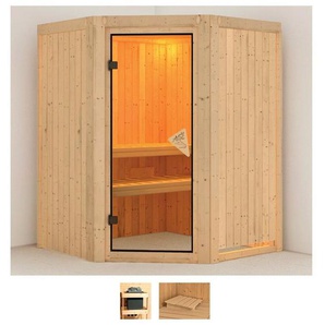 Karibu Sauna Nanna, BxTxH: 151 x 151 x 198 cm, 68 mm, (Set) ohne Ofen