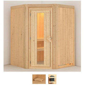 Karibu Sauna Nanna, BxTxH: 151 x 151 x 198 cm, 68 mm, (Set) ohne Ofen