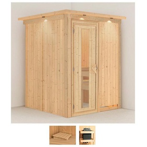 Karibu Sauna Norin, BxTxH: 165 x 165 x 202 cm, 68 mm, (Set) ohne Ofen