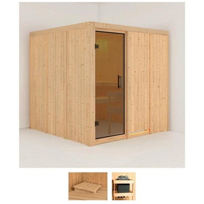 Karibu Sauna Rodin, BxTxH: 196 x 196 x 198 cm, 68 mm, (Set) ohne Ofen