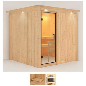 Karibu Sauna Rodin, BxTxH: 210 x 210 x 202 cm, 68 mm, (Set) ohne Ofen