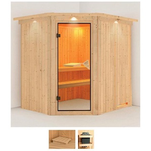 Karibu Sauna Siirin, BxTxH: 210 x 184 x 202 cm, 68 mm, (Set) ohne Ofen