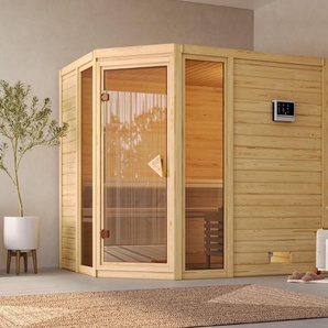 Karibu Sauna Sina 3, BxTxH: 236 x 184 x 209 cm, 40 mm, (Set) ohne Ofen