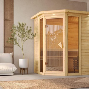 Karibu Sauna Sina 3, BxTxH: 264 x 198 x 212 cm, 40 mm, (Set) ohne Ofen