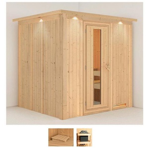 Karibu Sauna Sodin, BxTxH: 210 x 184 x 202 cm, 68 mm, (Set) ohne Ofen