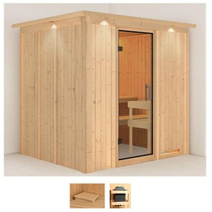 Karibu Sauna Sodin, BxTxH: 210 x 184 x 202 cm, 68 mm, (Set) ohne Ofen