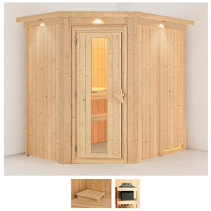 Karibu Sauna Swantje, BxTxH: 165 x 210 x 202 cm, 68 mm, (Set) ohne Ofen