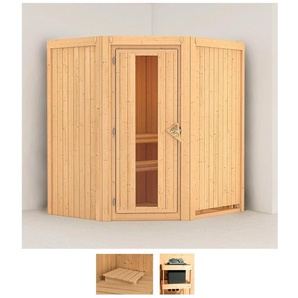 Karibu Sauna Tomke, BxTxH: 170 x 151 x 198 cm, 68 mm, (Set) ohne Ofen