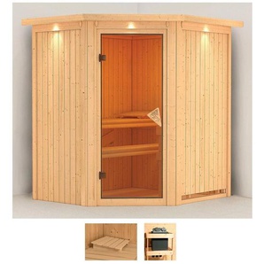 Karibu Sauna Tomke, BxTxH: 184 x 165 x 202 cm, 68 mm, (Set) ohne Ofen