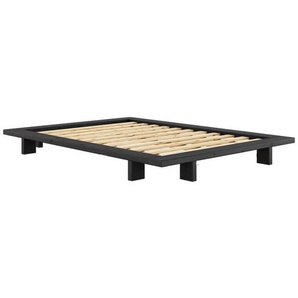 Karup Design Bettgestell JAPAN BED Bodenbett, Holzrahmen, Futonbett, Jugendbett, Holzbett, Massivholzbett mit Lattenrost, Kiefer massiv, Doppelbett ohne Kopfteil