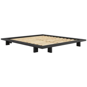 Karup Design Bettgestell JAPAN BED Bodenbett, Holzrahmen, Futonbett, Jugendbett, Holzbett, Massivholzbett mit Lattenrost, Kiefer massiv, Doppelbett ohne Kopfteil