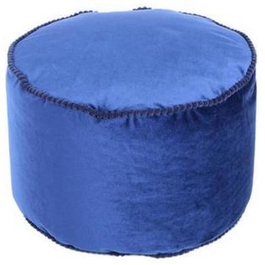 Kayoom Pouf, Blau, Textil, Füllung: recyceltes Polystyrol (Eps), 47x32x47 cm, Reißverschluss, Wohnzimmer, Hocker, Poufs