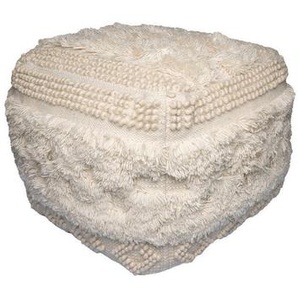 Kayoom Pouf, Creme, Textil, Struktur, 38x50x38 cm, Wohnzimmer, Hocker, Poufs