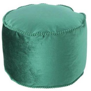 Kayoom Pouf, Grün, Textil, Füllung: recyceltes Polystyrol (Eps), 47x32x47 cm, Reißverschluss, Wohnzimmer, Hocker, Poufs