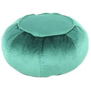 Kayoom Pouf, Grün, Textil, Füllung: Styroporkugeln, 65x35x65 cm, Reißverschluss, Wohnzimmer, Hocker, Poufs