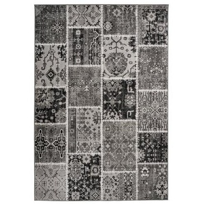 Kayoom Vintage-Teppich Ariya, Grau, Textil, Patchwork, rechteckig, 160x230 cm, Oeko-Tex® Standard 100, Teppiche & Böden, Teppiche, Vintage-Teppiche