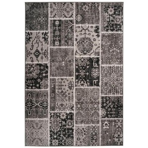 Kayoom Vintage-Teppich Ariya, Grau, Textil, Patchwork, rechteckig, 80x150 cm, Oeko-Tex® Standard 100, Teppiche & Böden, Teppiche, Vintage-Teppiche