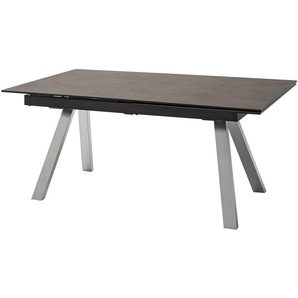 Keramiktisch ausziehbar - grau - Materialmix - 95 cm - 76 cm | Möbel Kraft