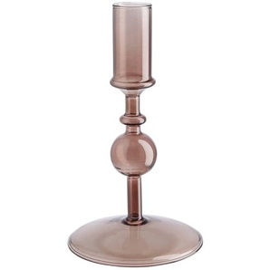 Kerzenhalter - braun - Glas - 16,5 cm - [9.0] | Möbel Kraft