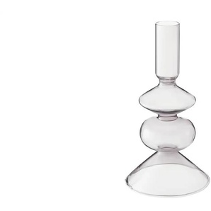 Kerzenhalter - grau - Glas - 17 cm - [9.0] | Möbel Kraft