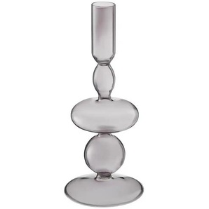 Kerzenhalter - grau - Glas - 20 cm - [9.0] | Möbel Kraft