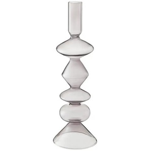 Kerzenhalter - grau - Glas - 26,5 cm - [8.5] | Möbel Kraft