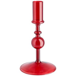 Kerzenhalter | rot | Glas | 16,5 cm | [9.0] |