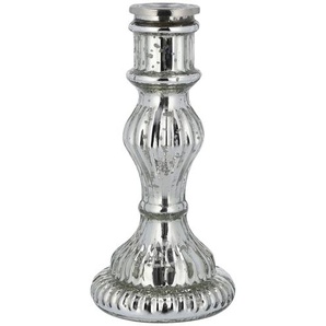 Kerzenhalter - silber - Glas - 16 cm - [8.0] | Möbel Kraft