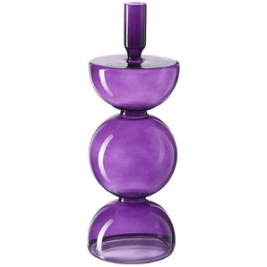 Kerzenständer - lila/violett - Glas - 27,5 cm - [10.0] | Möbel Kraft
