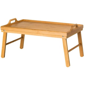 KHG Bett-Tablett aus Bambus - holzfarben - Materialmix - 34,5 cm - 28 cm | Möbel Kraft