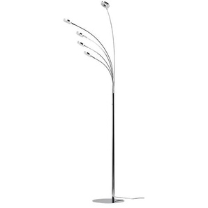 KHG LED-Bogenleuchte, 5-flammig, chrom - silber - Materialmix - 29 cm - 200 cm - 20 cm | Möbel Kraft