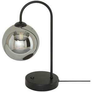 KHG LED-Tischeuchte, 1-flammig, schwarz/ Rauchglas ¦ schwarz ¦ Maße (cm): B: 22 H: 37 T: 15