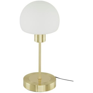 KHG LED-Tischleuchte, 1-flammig, messingfarben mit Touchdimmer - gold - Materialmix - 31,5 cm - [13.5] | Möbel Kraft