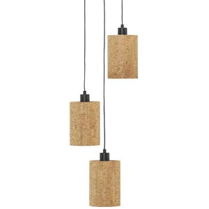 KHG Pendelleuchte - holzfarben - Materialmix - 150 cm - [25.0] | Möbel Kraft