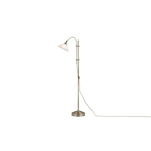 KHG Stehleuchte altmessing in Antik-Optik - gold - Materialmix - 46 cm - 175 cm - 26 cm | Möbel Kraft