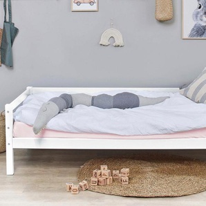 Kinderbett HOPPEKIDS ECO Dream Betten Gr. Liegefläche B/L: 90 cm x 200 cm Betthöhe: 56 cm, H3, Schaumstoffmatratze, weiß Kinder Einzelbett 90x200 Massiv mit Matratze