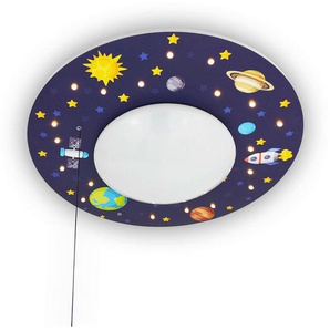 Xxxl Kinderdeckenleuchte, Mehrfarbig, Weiß, Kunststoff, Holzwerkstoff, Weltall,Weltall, 11 cm, Zugschalter, Lampen & Leuchten, Innenbeleuchtung, Kinderzimmerlampen