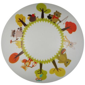 Xxxl Kinderdeckenleuchte Waldtiere, Mehrfarbig, Weiß, Kunststoff, rund,rund, 10 cm, Lampen & Leuchten, Innenbeleuchtung, Kinderzimmerlampen